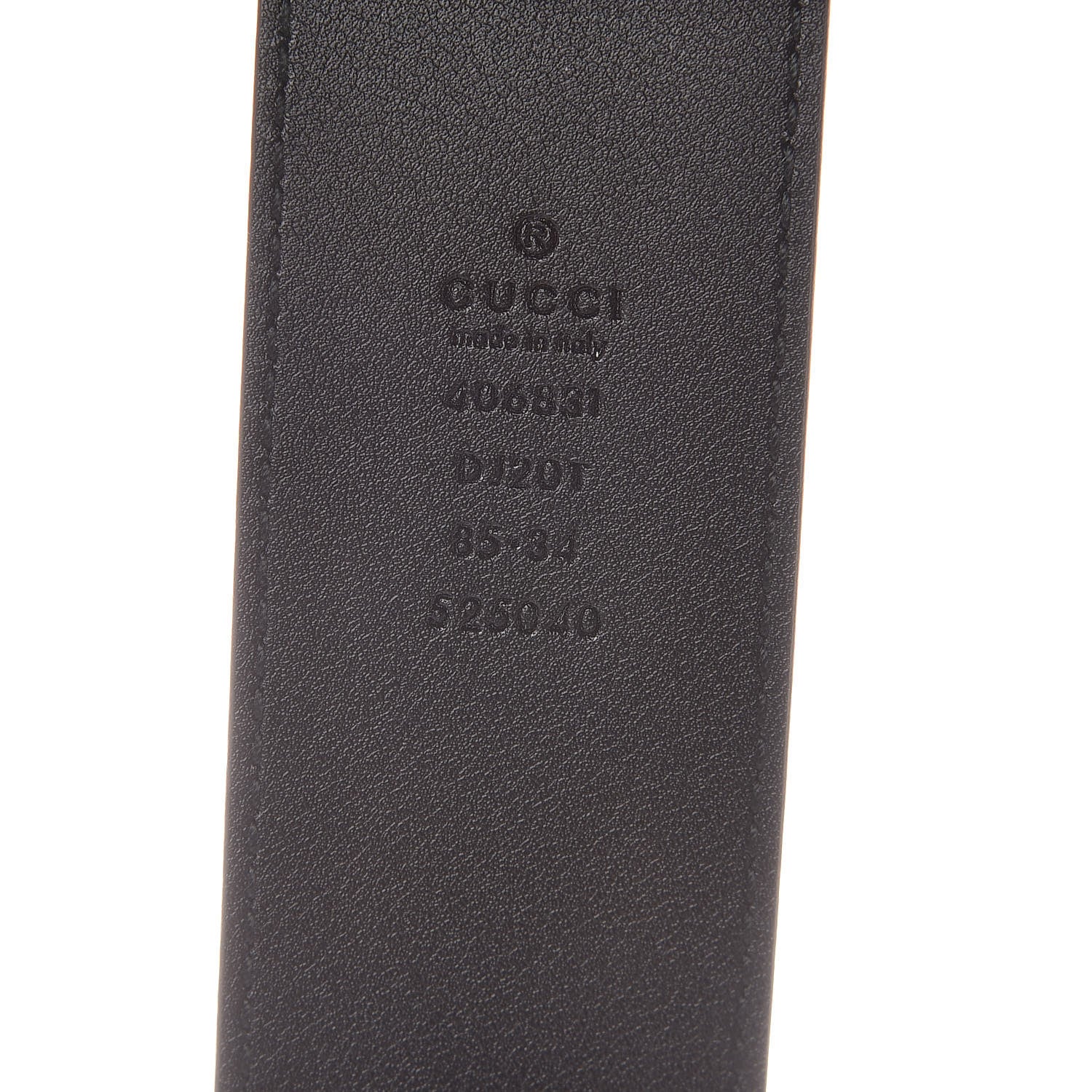 Gucci Textured Calfskin Double G 40mm Belt 85 34 Black 4 of 6
