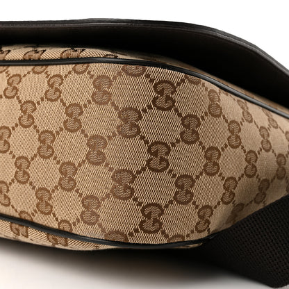 Gucci Monogram Large Flap Messenger Bag Beige Dark Brown 10 of 10