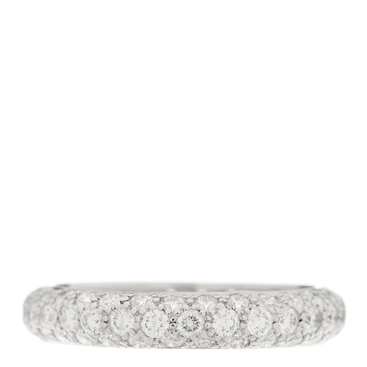Tiffany Platinum Diamond Etoile Three-Row Band Ring 54 7 3 of 5