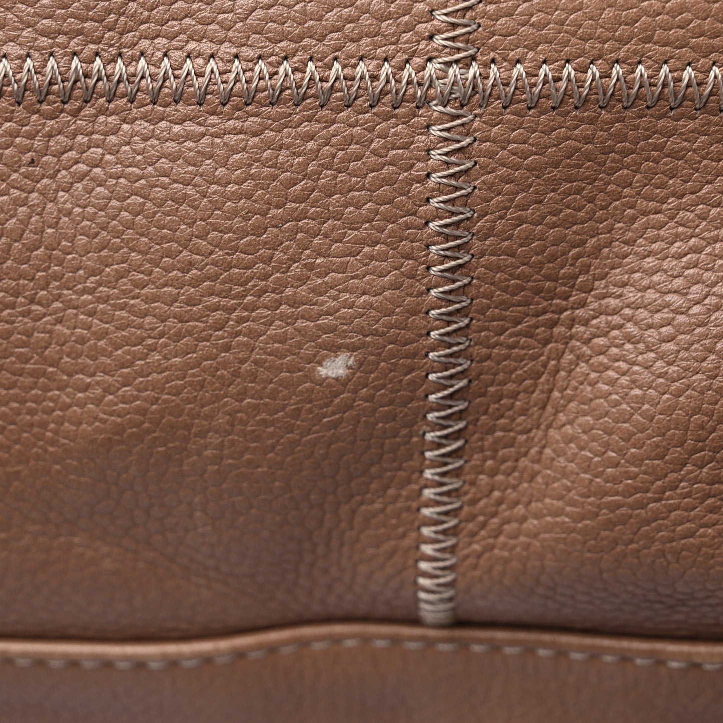 Calfskin Square Stitched Tassel Hobo Beige