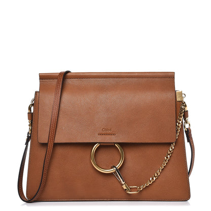 Chloe Goatskin Medium Faye Shoulder Bag Caramel 1 of 7