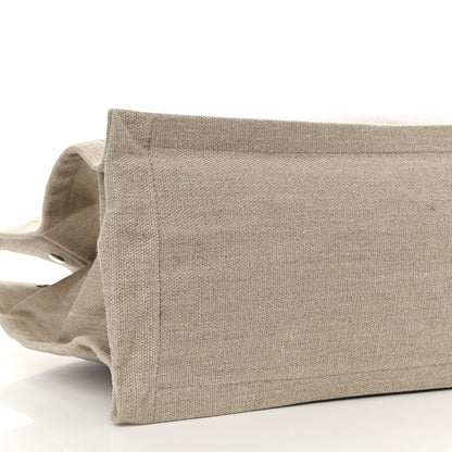 Saint Laurent Linen Calfskin Rive Gauche Tote Optic White 8 of 14