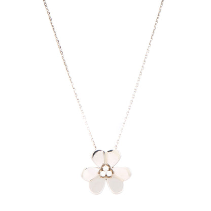Van Cleef & Arpels 18K White Gold Diamond Large Frivole Pendant Necklace 1 of 7