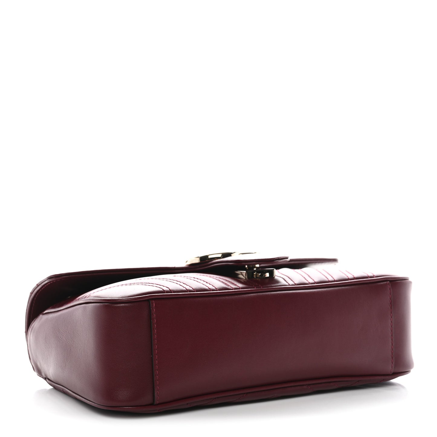 Calfskin Matelasse Small GG Marmont Shoulder Bag Ancora Red Ancora Red