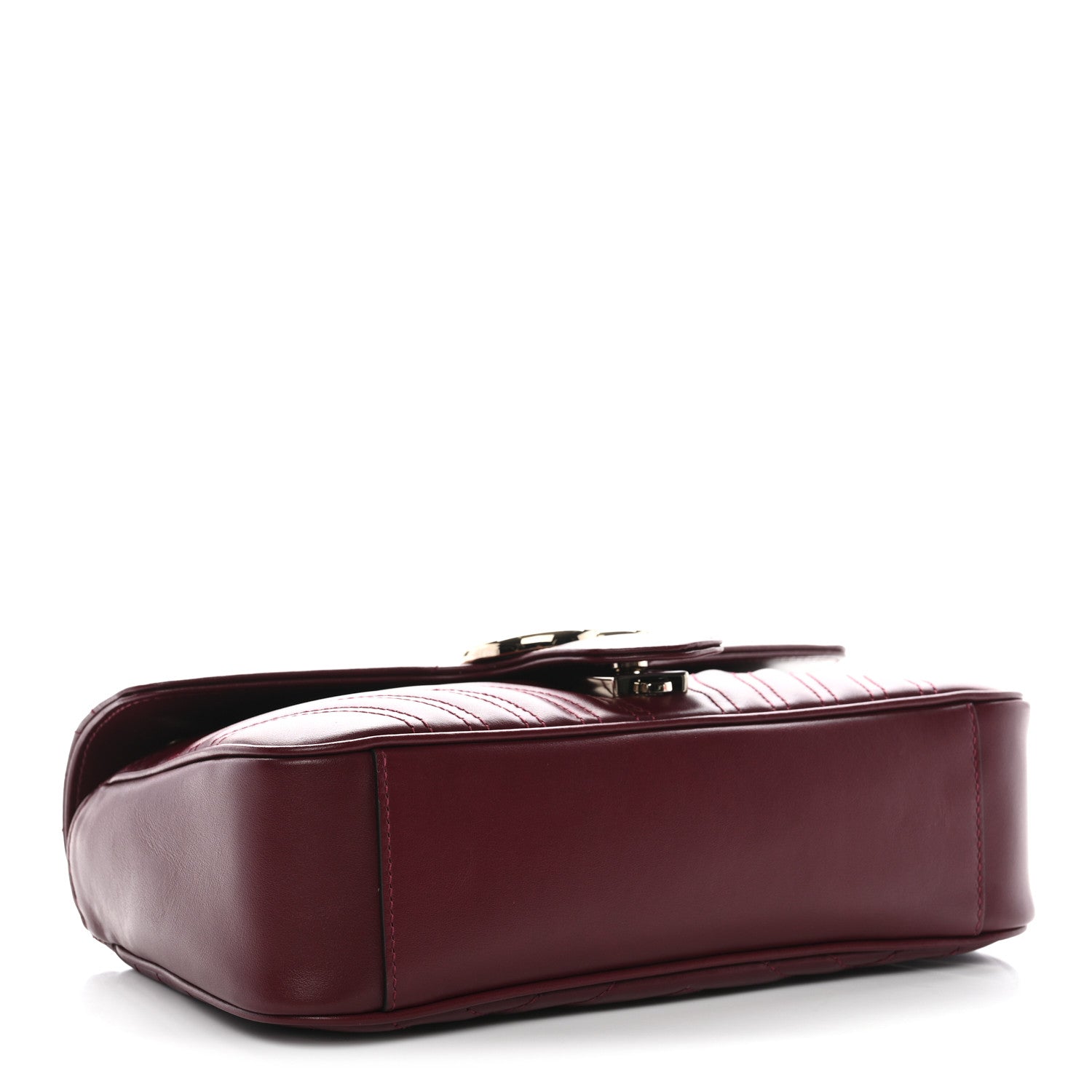 Gucci Calfskin Matelasse Small GG Marmont Shoulder Bag Ancora Red Ancora Red 4 of 10