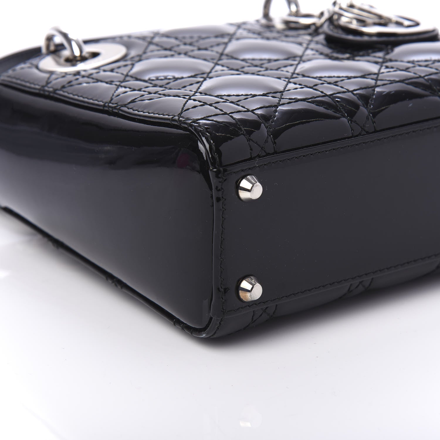 Christian Dior Patent Cannage Mini Lady Dior Black 6 of 9