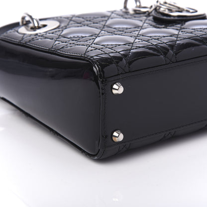Christian Dior Patent Cannage Mini Lady Dior Black 6 of 9