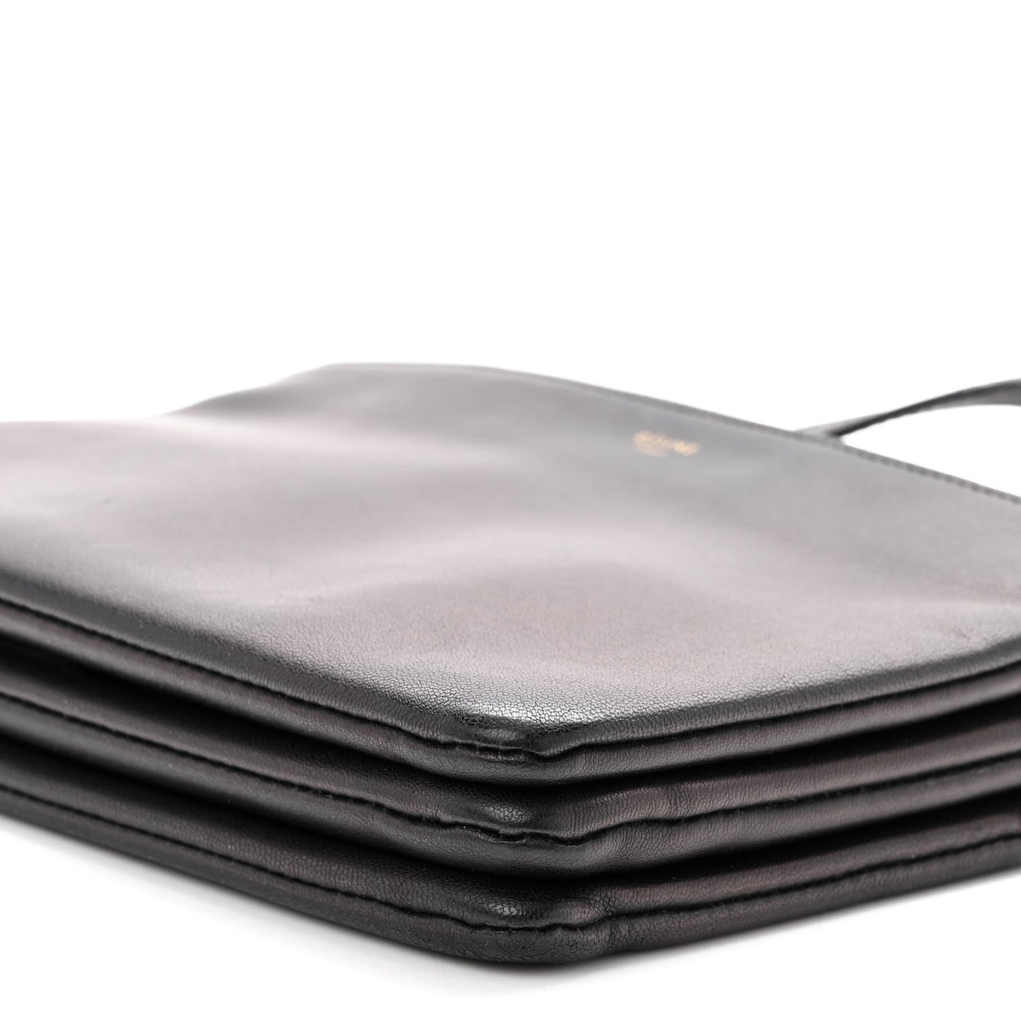 Lambskin Small Trio Crossbody Bag Black