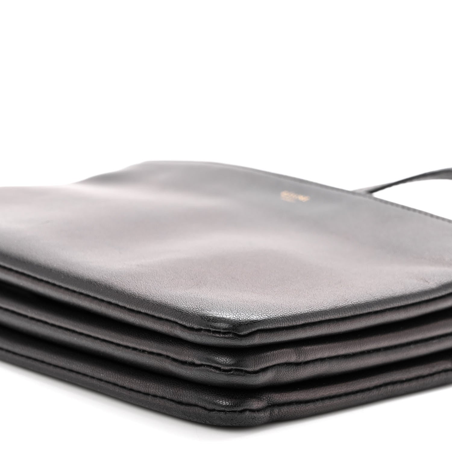 Celine Lambskin Small Trio Crossbody Bag Black 9 of 11