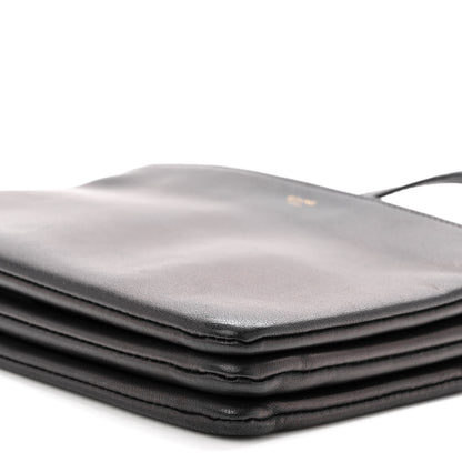 Celine Lambskin Small Trio Crossbody Bag Black 9 of 11