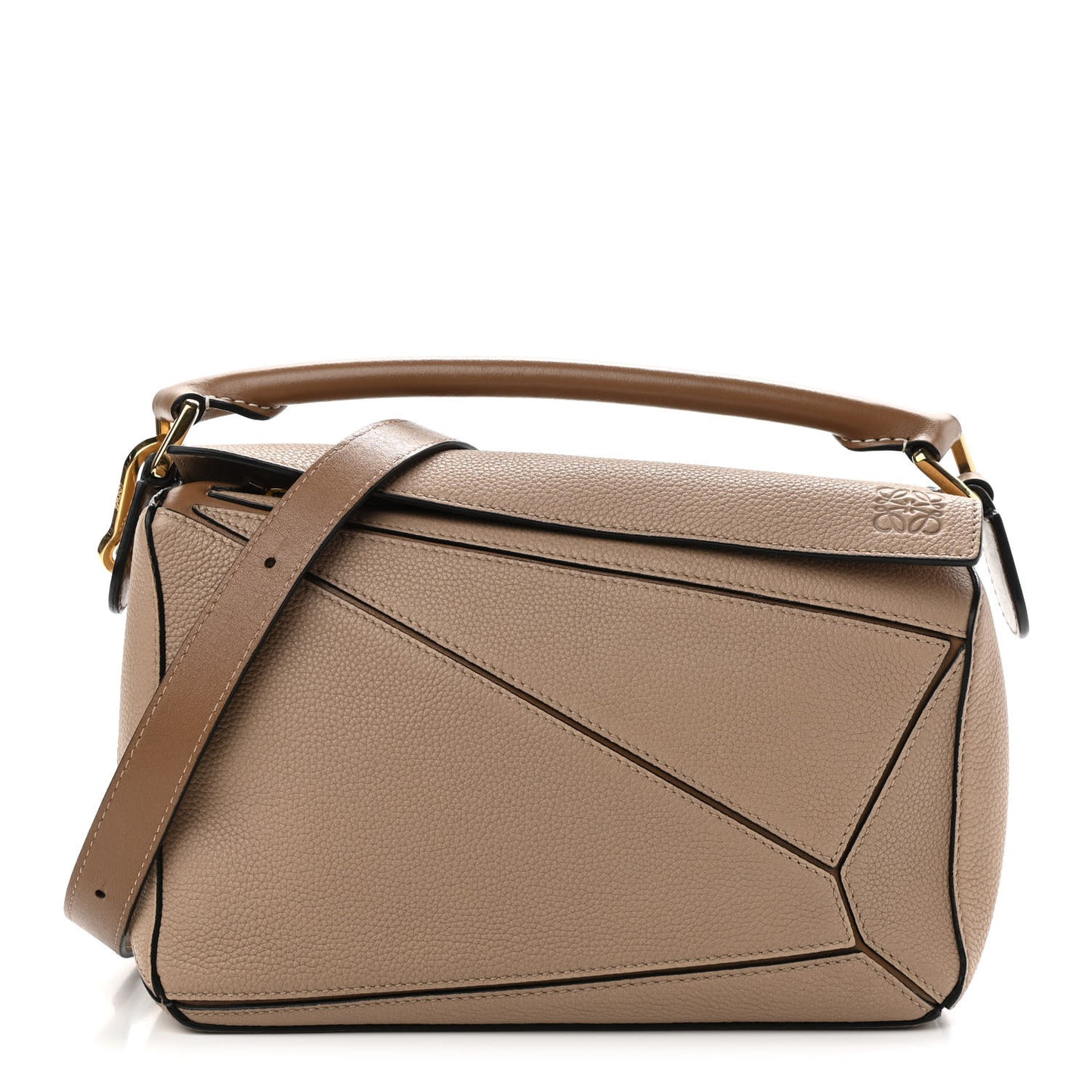 Grained Calfskin Small Puzzle Bag Sand Mink