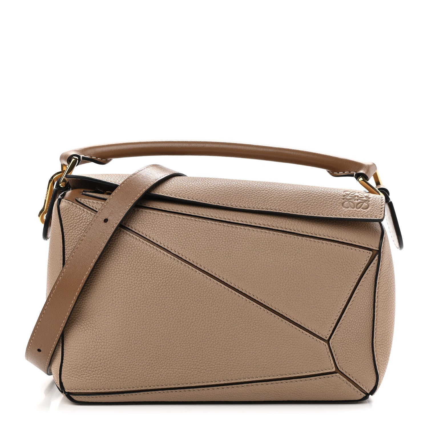 Loewe Grained Calfskin Small Puzzle Bag Sand Mink 1 of 9
