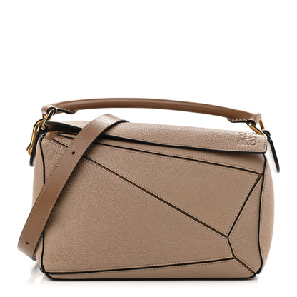 Loewe Grained Calfskin Small Puzzle Bag Sand Mink 1 of 9
