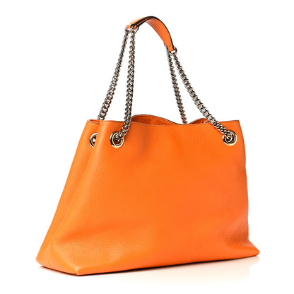 Gucci Pebbled Calfskin Medium Soho Chain Shoulder Bag Curcuma 5 of 9