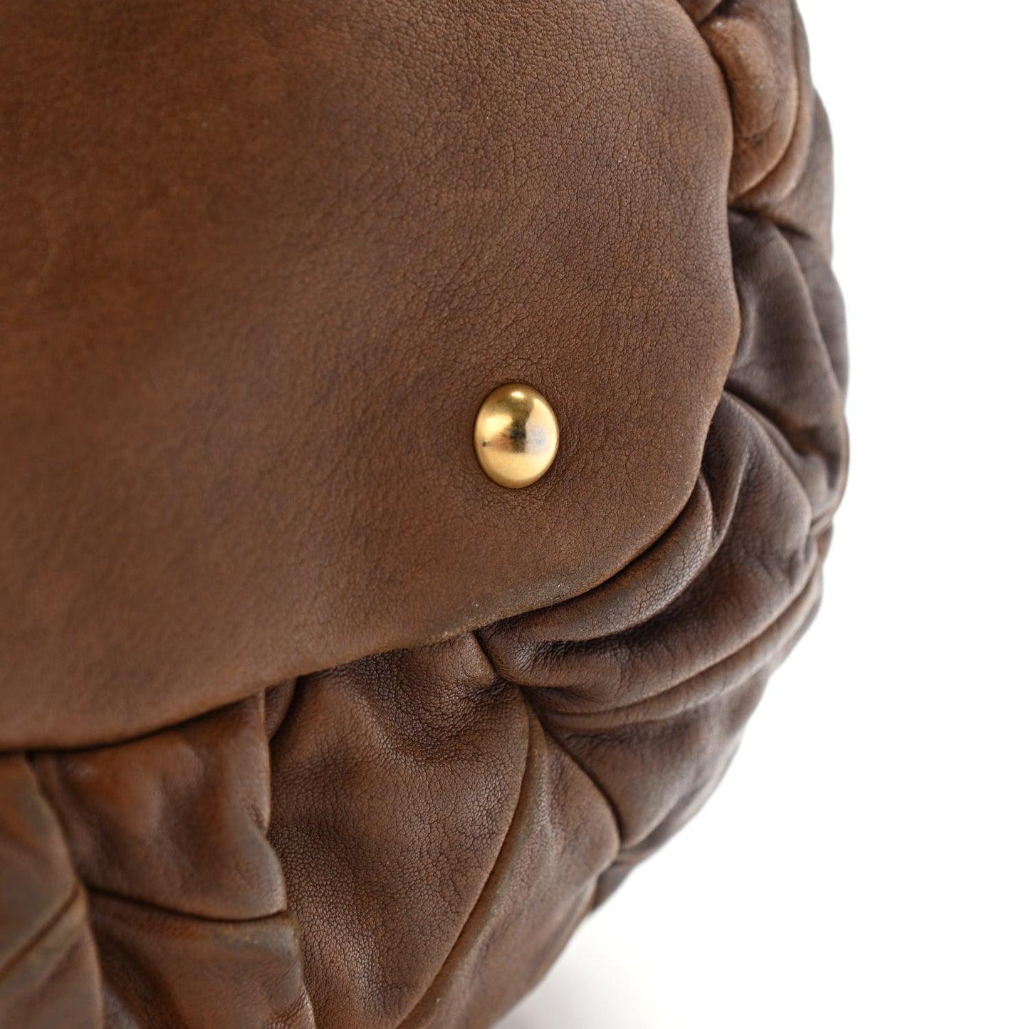 Nappa Large Patchwork Tote Brown