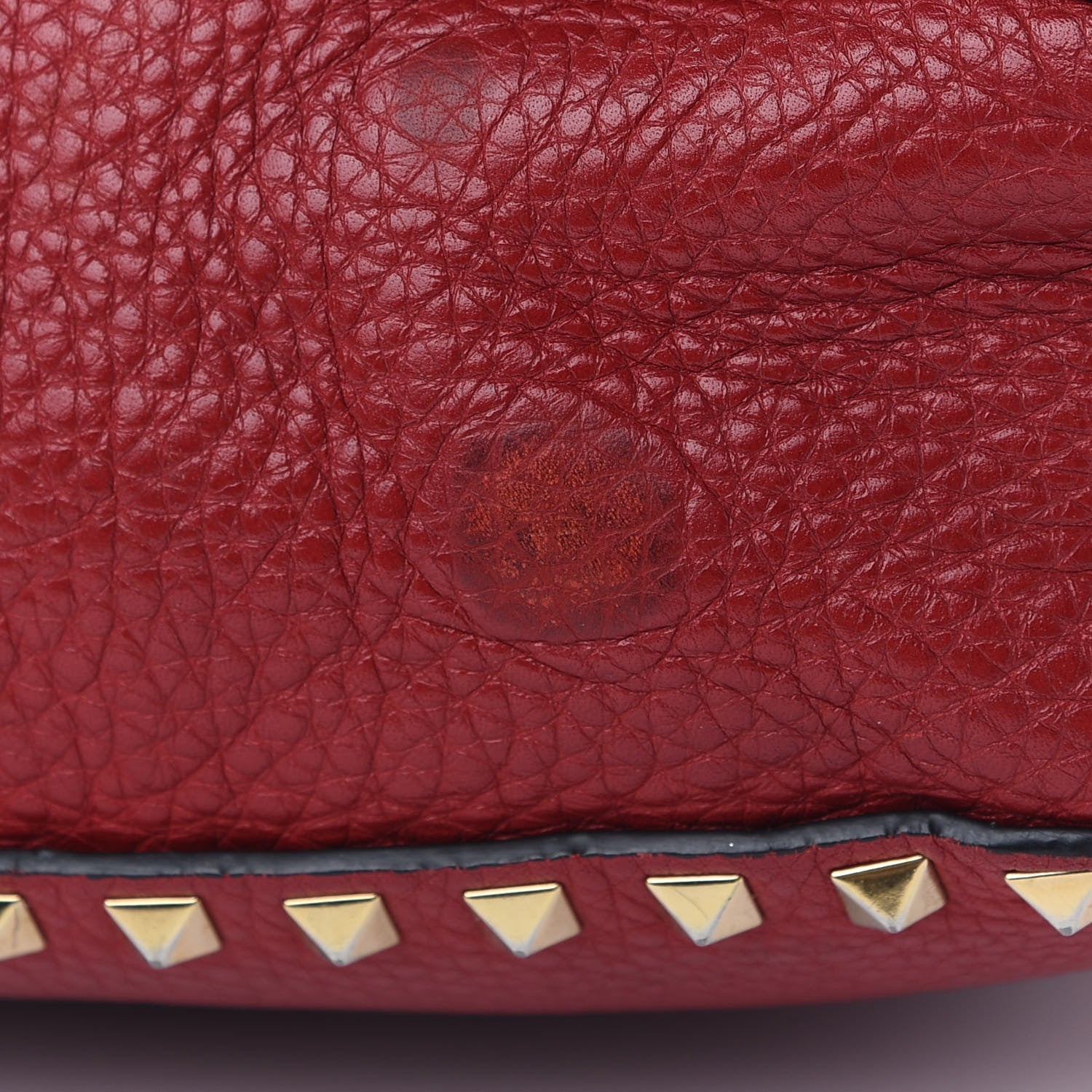 Valentino Garavani Pebbled Calfskin Large Rockstud Flip-Lock Messenger Bag Scarlet 6 of 10
