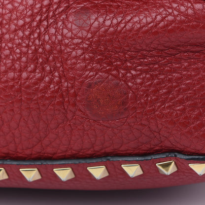 Valentino Garavani Pebbled Calfskin Large Rockstud Flip-Lock Messenger Bag Scarlet 6 of 10