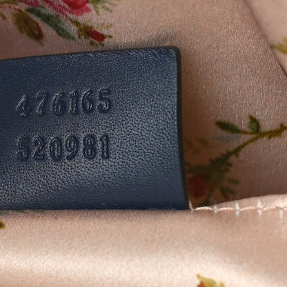 Gucci Denim Matelasse Flower Japan Limited GG Marmont Cosmetic Case Blue 7 of 8