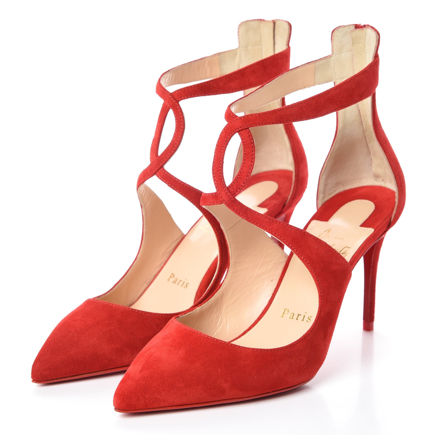 Christian Louboutin Veau Velours Rosas 85 Pumps 36.5 Loubi 3 of 8