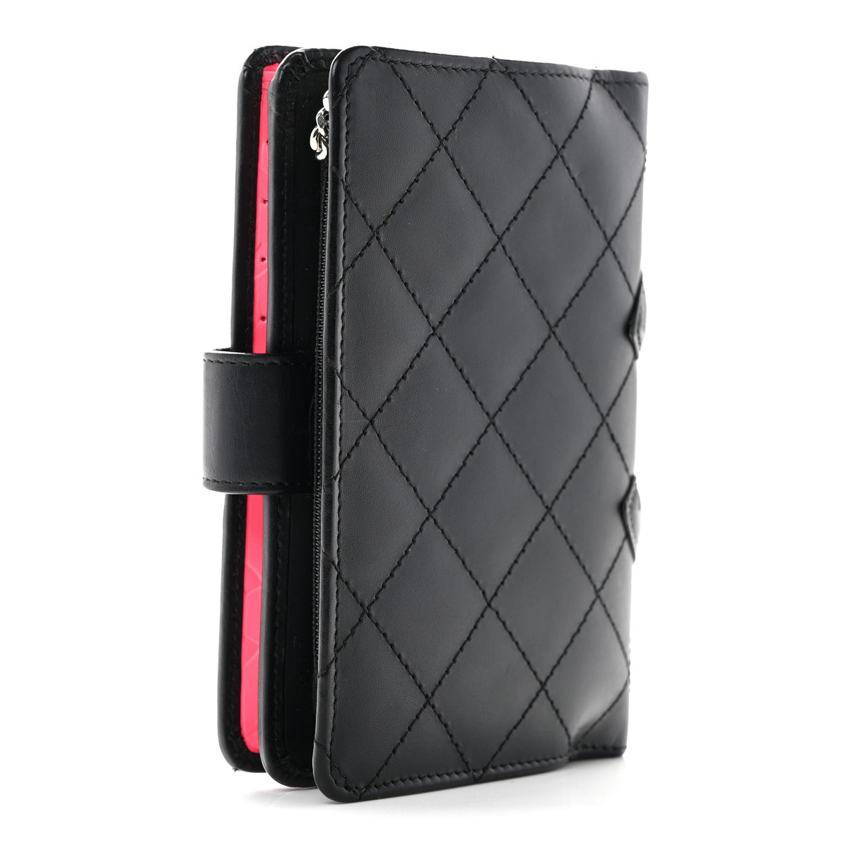 Chanel Calfskin Cambon Zipped Pocket Wallet Black 3 of 8