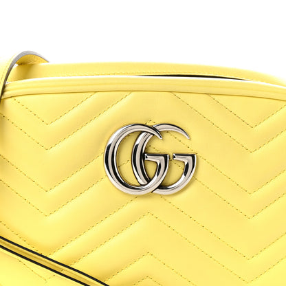 Gucci Calfskin Matelasse Small GG Marmont Chain Shoulder Bag Banana 8 of 10