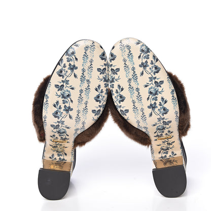 Gucci Mink Silk Satin Crystal Candy Mules 35.5 Scan Brown Black 5 of 10