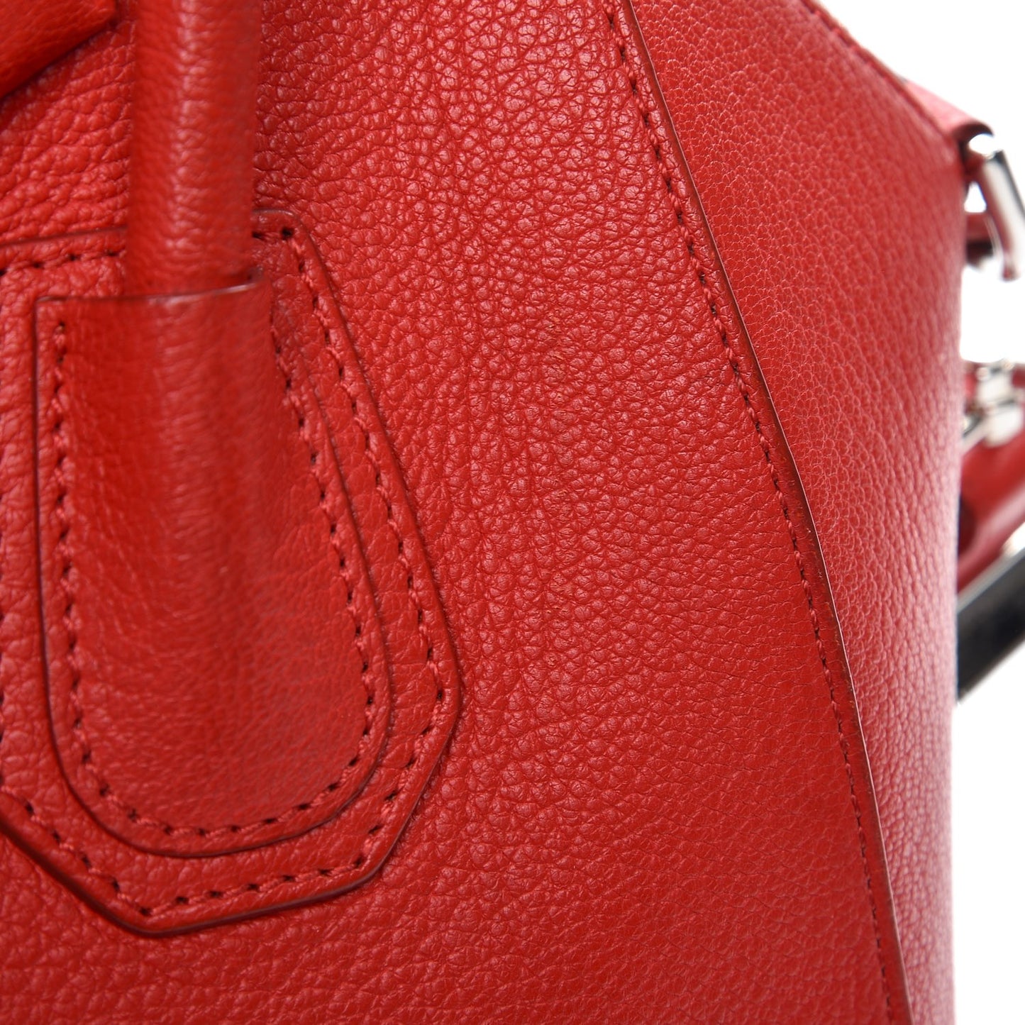 Sugar Goatskin Small Antigona Medium Red