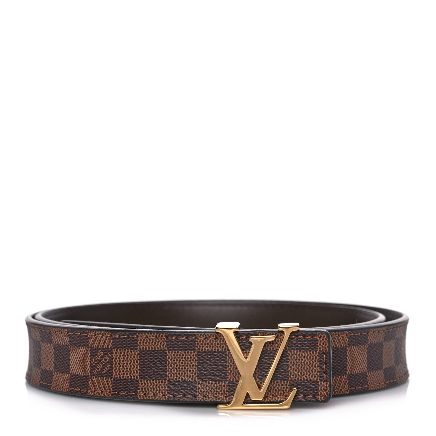 Louis Vuitton Mini Damier Ebene 25mm LV Initiales Belt 85 34 1 of 6