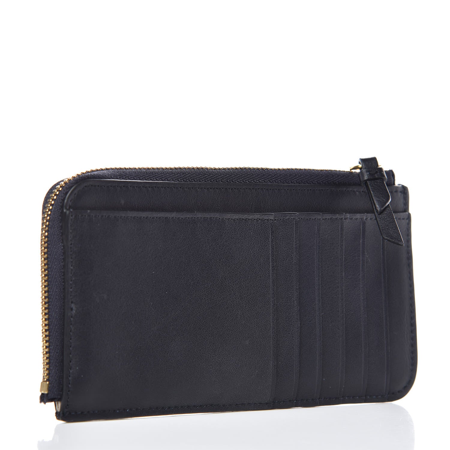 Chloe Calfskin Logo Vick Zip Card Case Full Blue 3 of 7