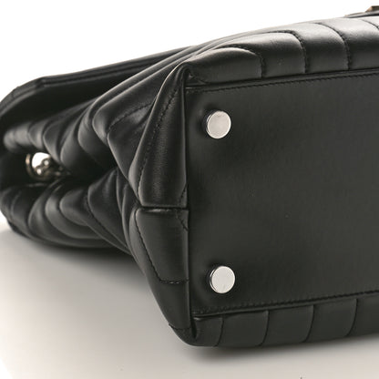 Saint Laurent Calfskin Y Quilted Monogram Large Loulou Chain Satchel Black 11 of 12