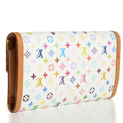 Louis Vuitton Monogram Multicolor Porte Tresor International Wallet White 3 of 8