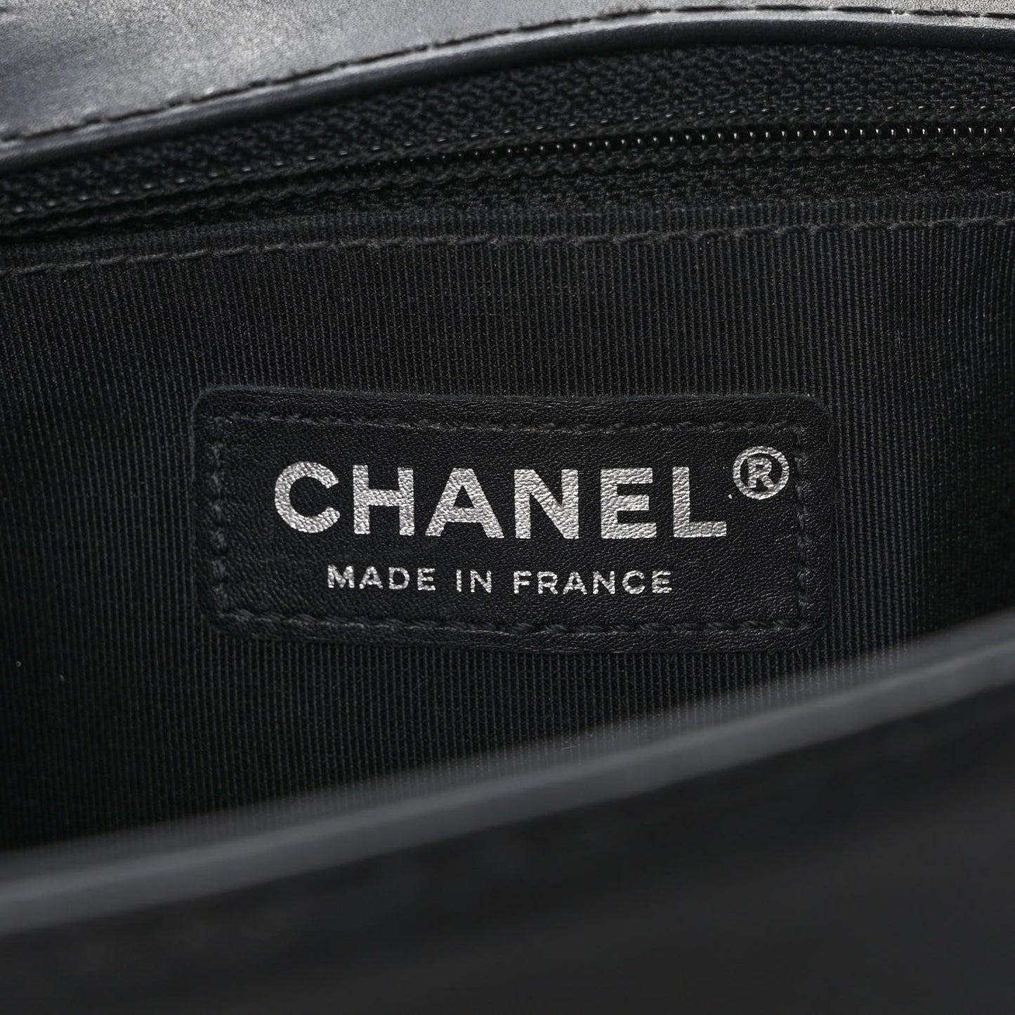 Calfskin Quilted Large Boy Flap Black