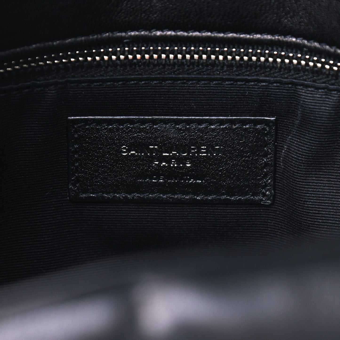 Lambskin Quilted Medium Loulou Puffer Monogram Chain Satchel Black
