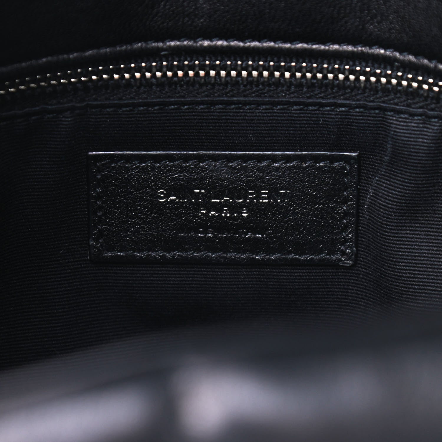 Saint Laurent Lambskin Quilted Medium Loulou Puffer Monogram Chain Satchel Black 6 of 8
