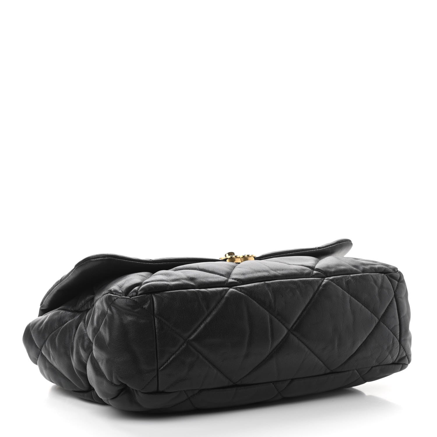 Chanel Goatskin Quilted Maxi Chanel 19 Flap Black 3 of 10