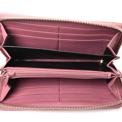 Gucci Monogram Margaux Calfskin Sukey Zip Around Wallet Beige Ebony Vintage Rose 3 of 3