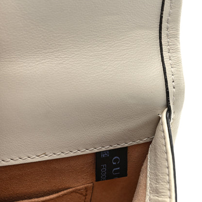 Gucci Textured Calfskin Web Small Rajah Slim Flap Shoulder Bag Mystic White 7 of 11