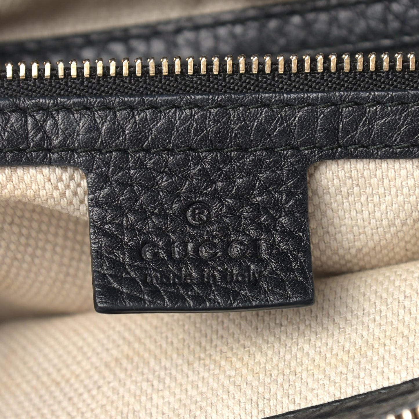 Pebbled Calfskin Small Soho Top Handle Bag Black