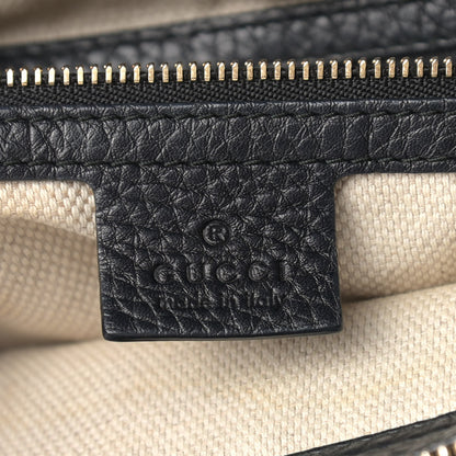 Gucci Pebbled Calfskin Small Soho Top Handle Bag Black 5 of 14