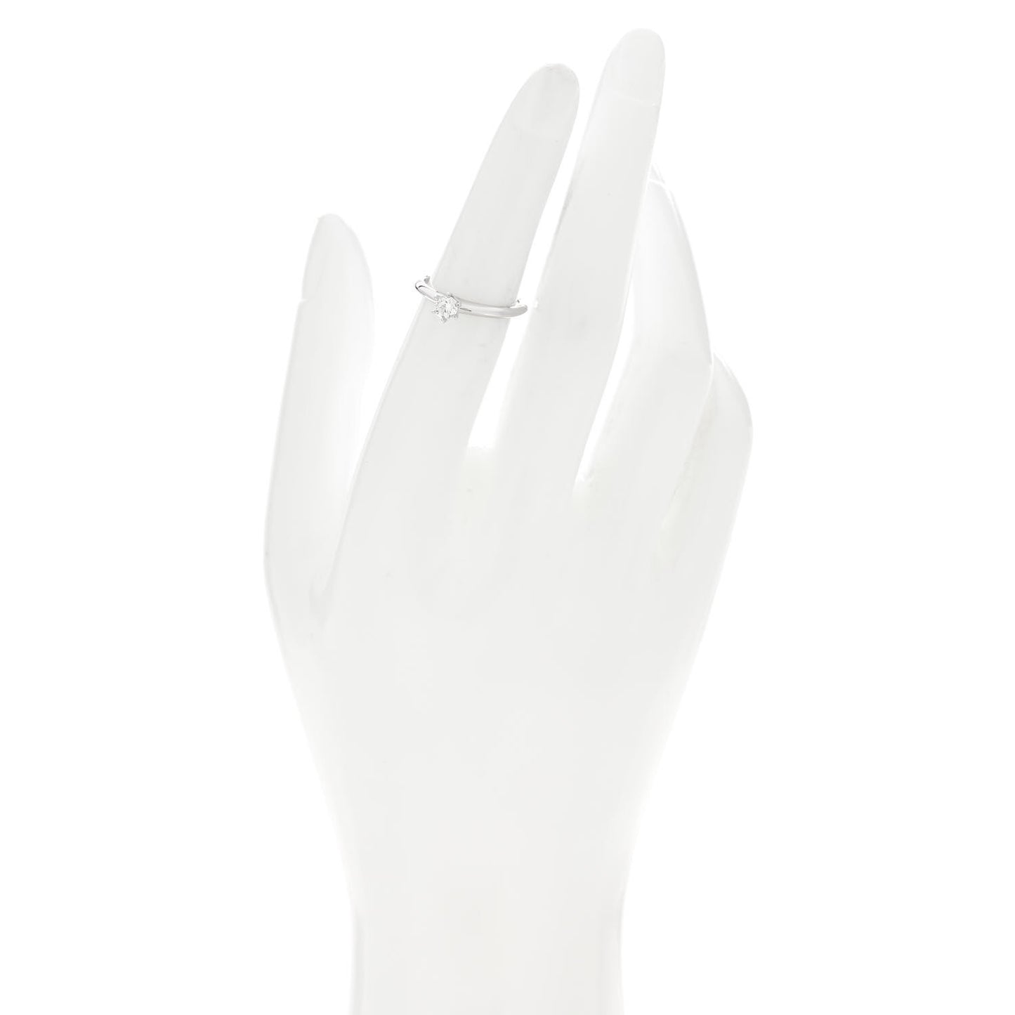 Platinum Diamond .24ct Solitaire Engagement Ring 50 5.5