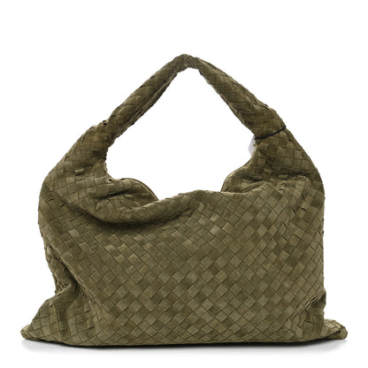 Bottega Veneta Suede Intrecciato Large Hop Mud 1 of 9