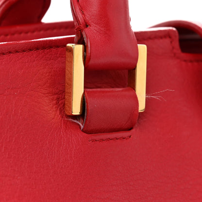 Saint Laurent Calfskin Medium Classic Y Cabas Red 10 of 14