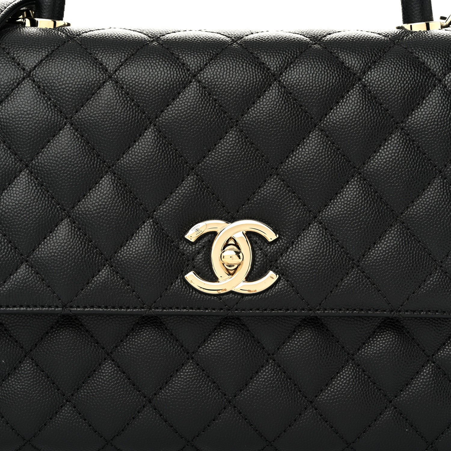 Chanel Caviar Quilted Small Coco Handle Flap Black 8 of 11