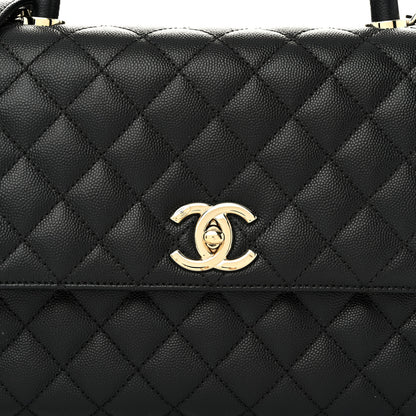 Chanel Caviar Quilted Small Coco Handle Flap Black 8 of 11
