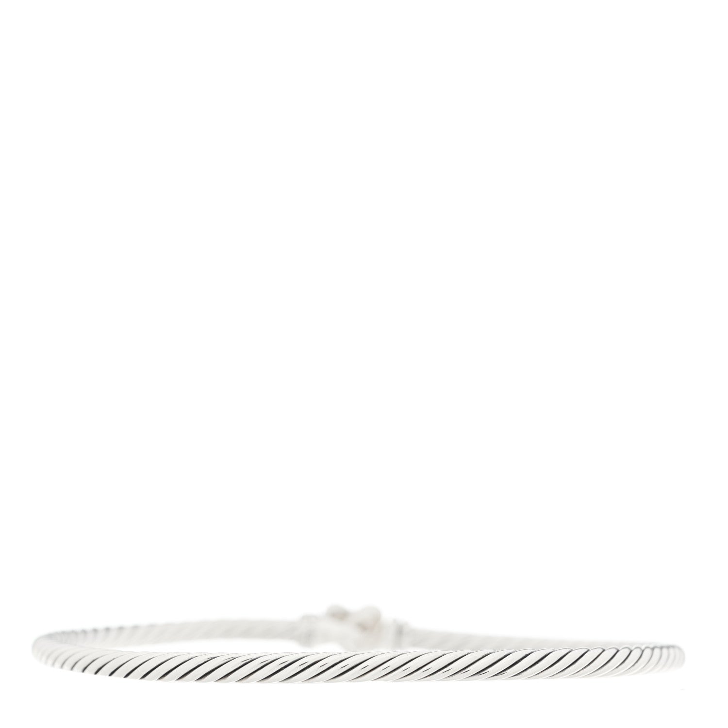 David Yurman Sterling Silver 18K Yellow Gold 3mm Cable Collectibles Heart Bracelet 2 of 3