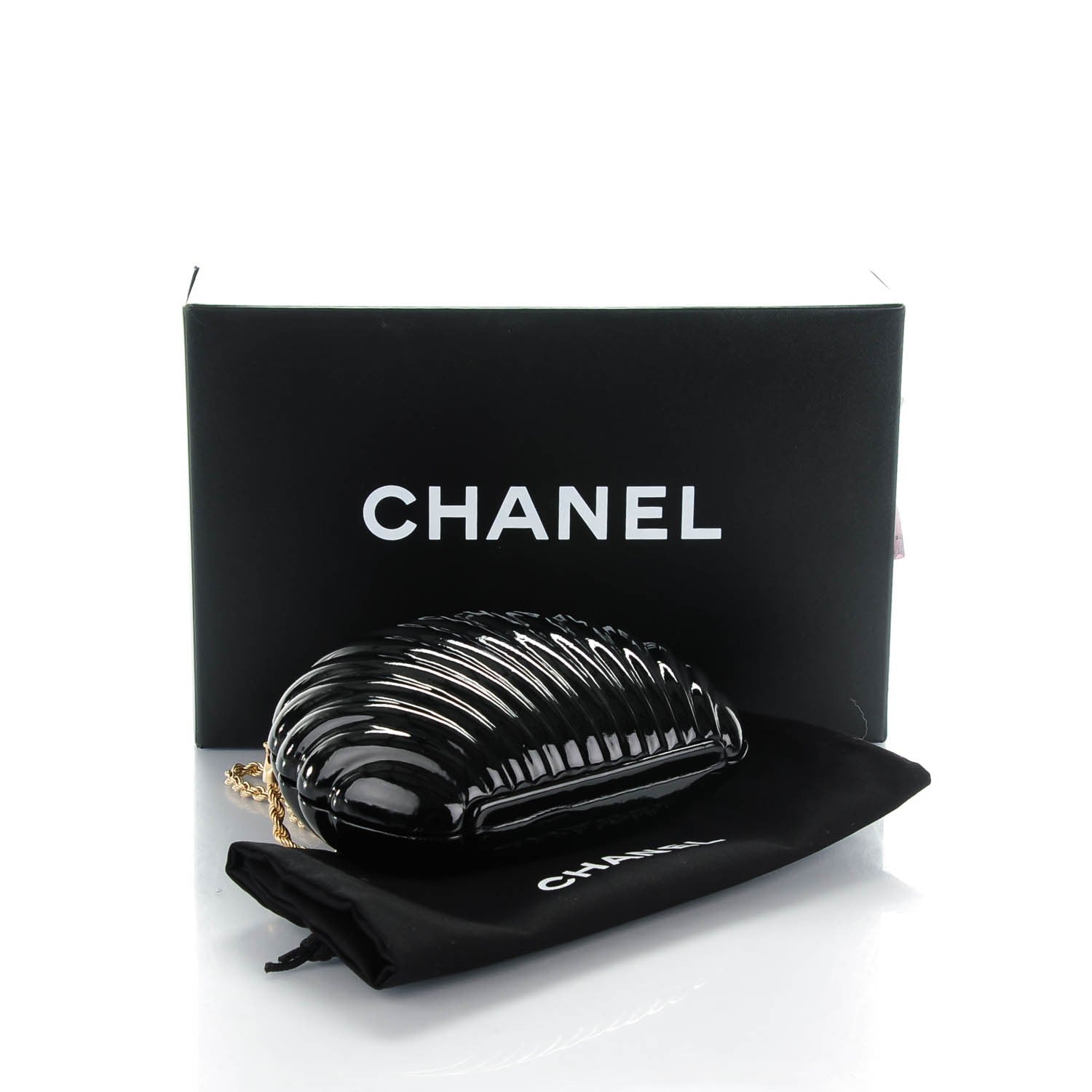 Chanel Vinyl Saint Tropez Evening Clutch Black 4 of 7