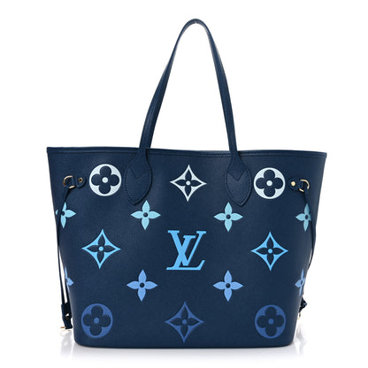 Louis Vuitton Empreinte Monogram Giant Neverfull MM Degrade Bleu 1 of 9