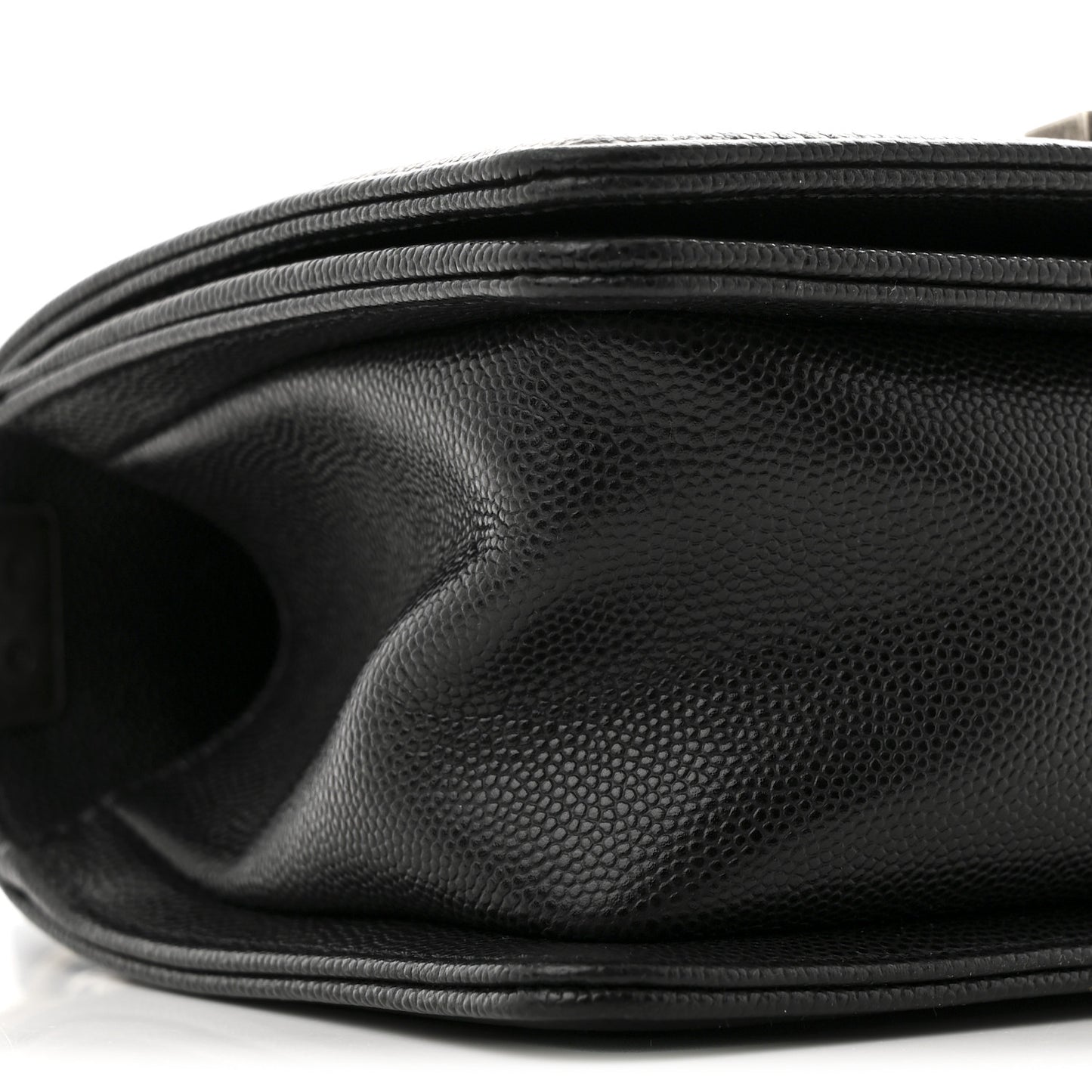 Caviar Quilted Small Boy Flap Black