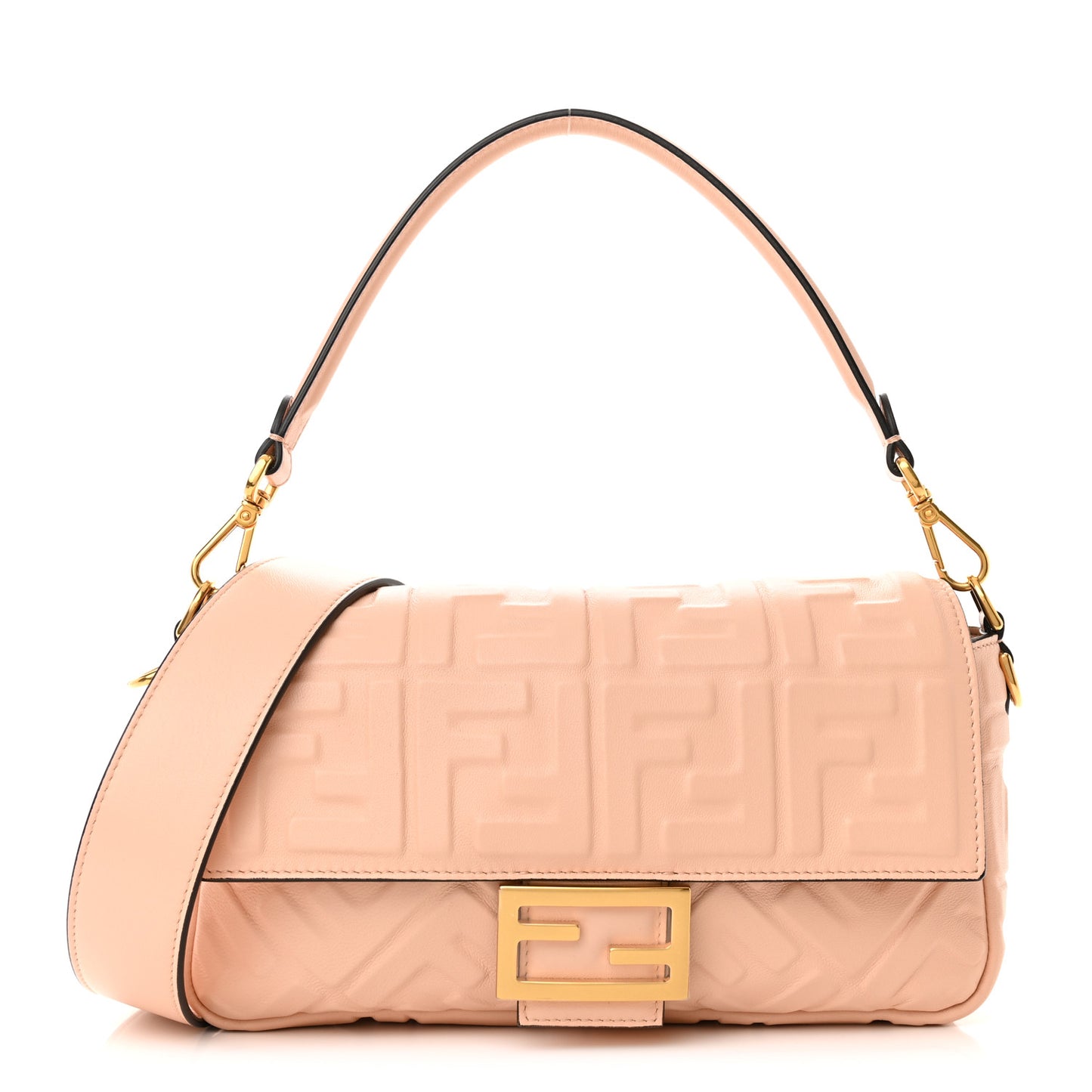 Nappa FF 1974 Embossed Baguette Rosa Quarzo