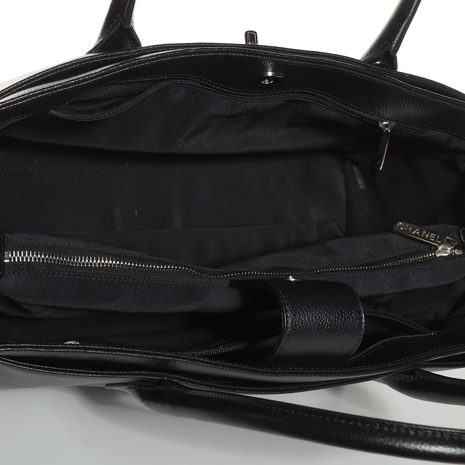 Chanel Calfskin Cerf Executive Shopper Tote Black 5 of 7